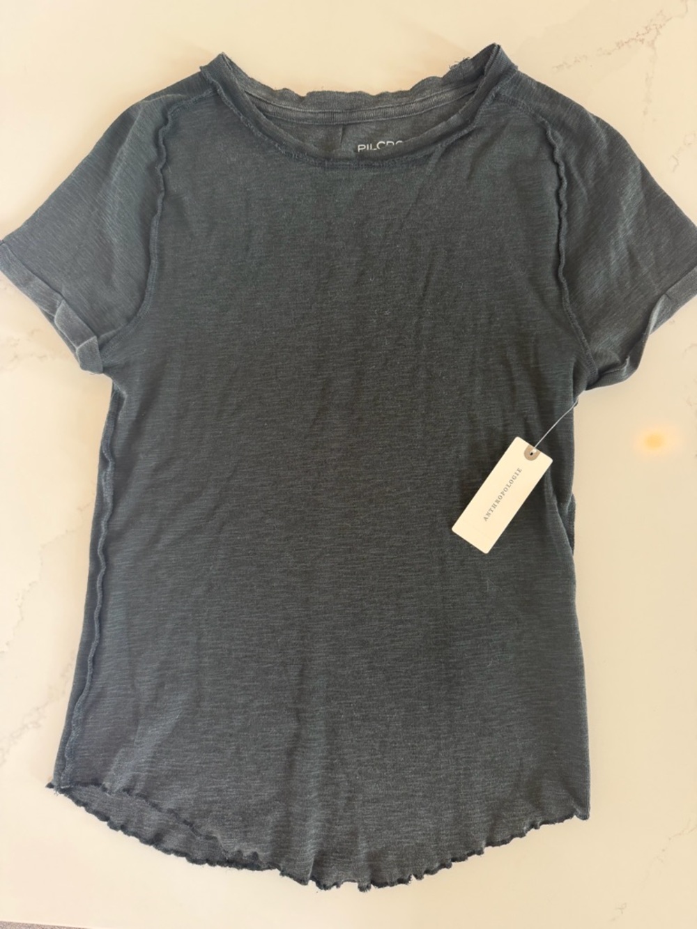 Anthropologie Pilcro Short Sleeve Tee in Black.